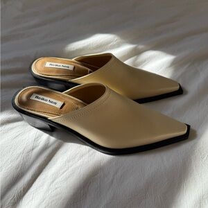 Reike Nen Cream Leather Mules